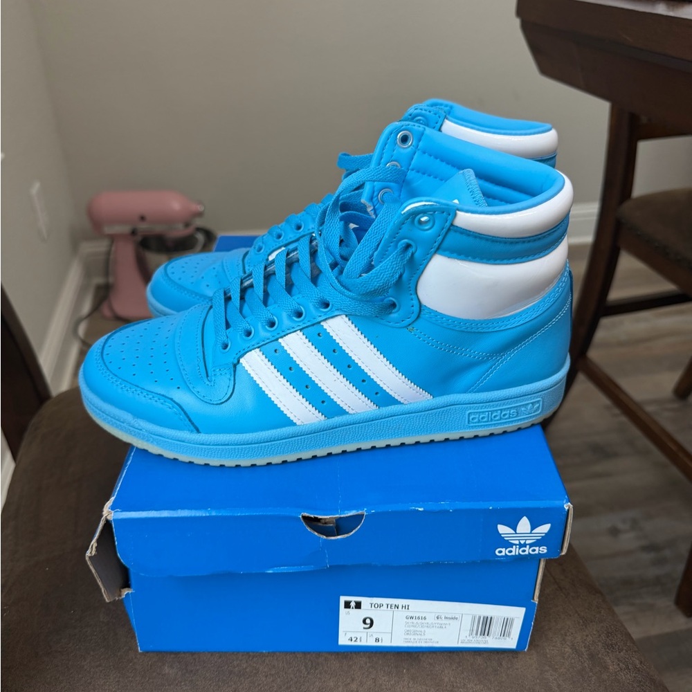 Adidas Sky Blue and White top tens